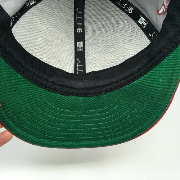 Chicago Bulls Windy City Baseball Cap NBA Gray Red New Era Size M/L Snapback Hat - Picture 10 of 12